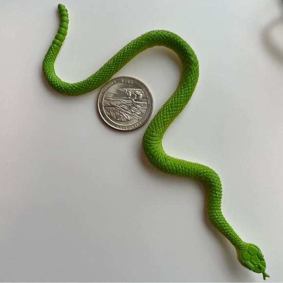 LOT of 10 Miniature Snakes Learning Prank Toy School Project Play Red Green - Picture 8 of 9